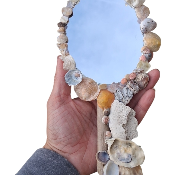 Shell-Embellished Hand Mirror - Picture 8 of 10